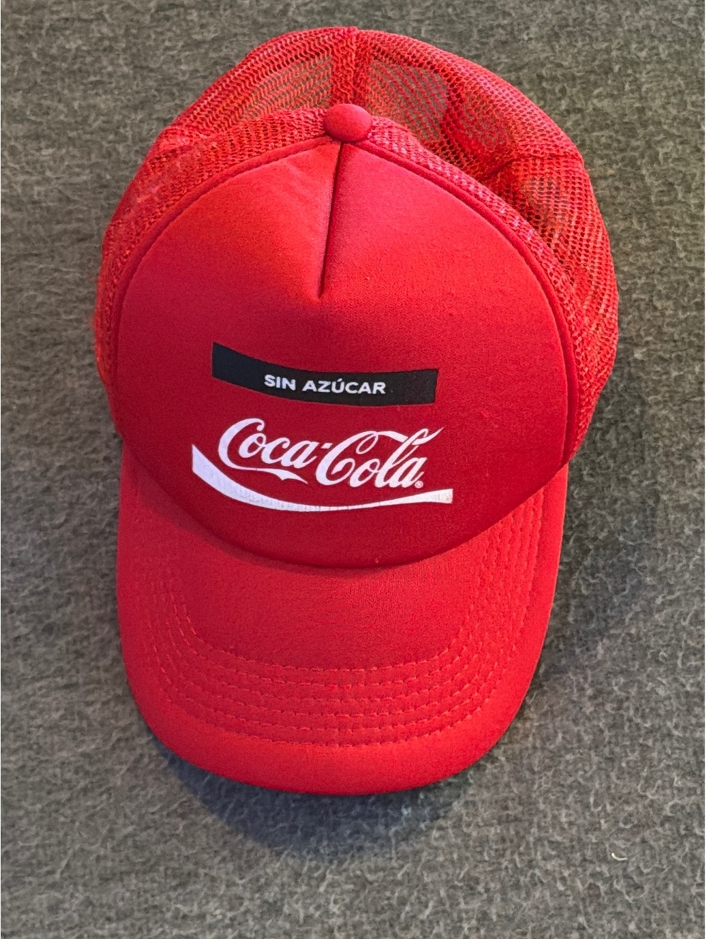 Vintage Coca-Cola Sin Azúcar Red Mesh Snapback Hat Trucker Hat